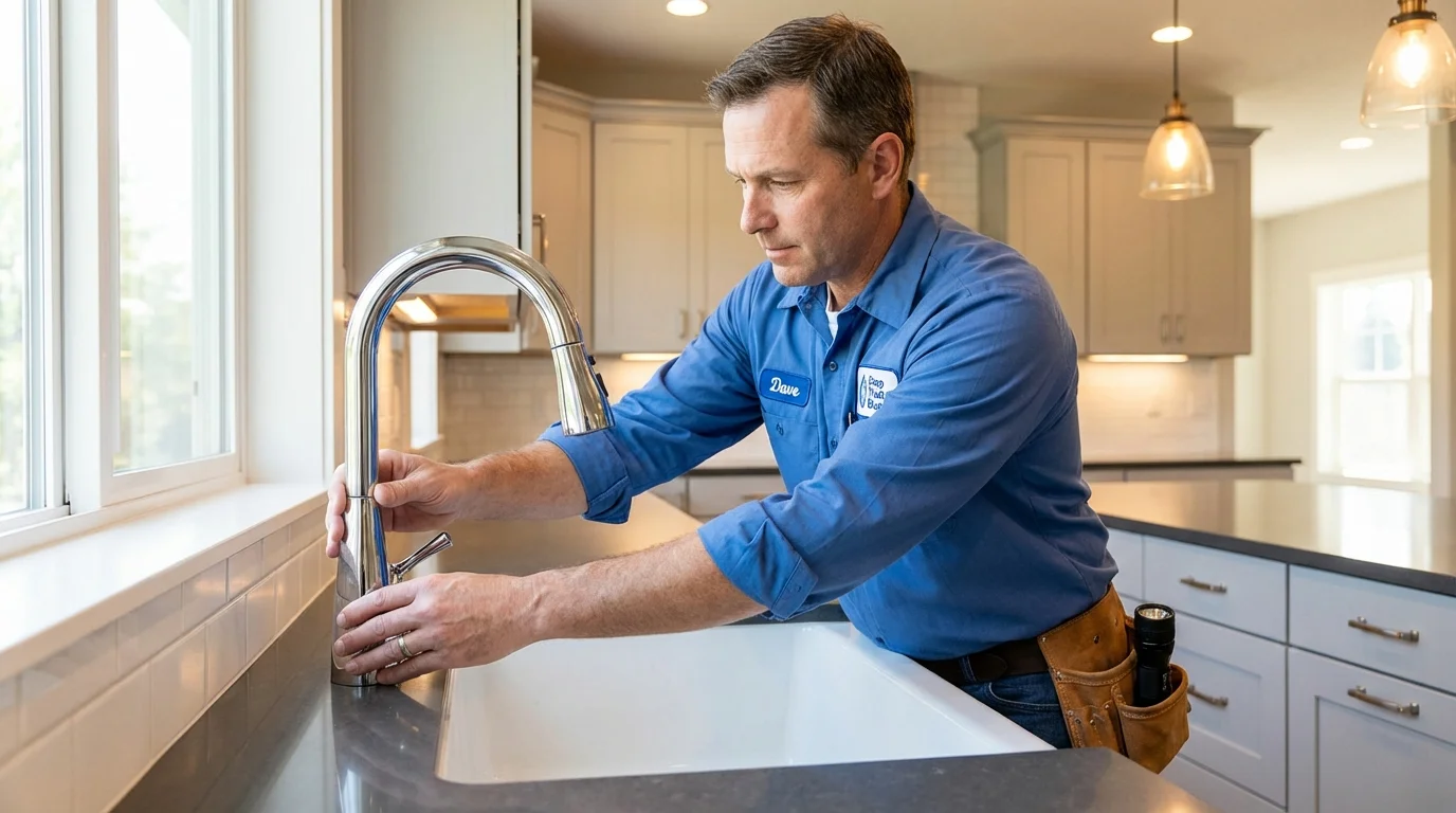 Kitchen faucet installation by Johns Plumbing LLC in Hanceville